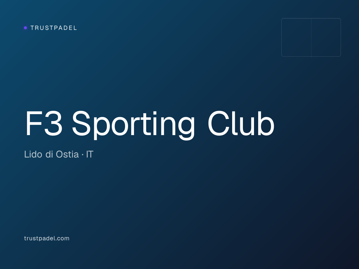 F3 Sporting Club padel club