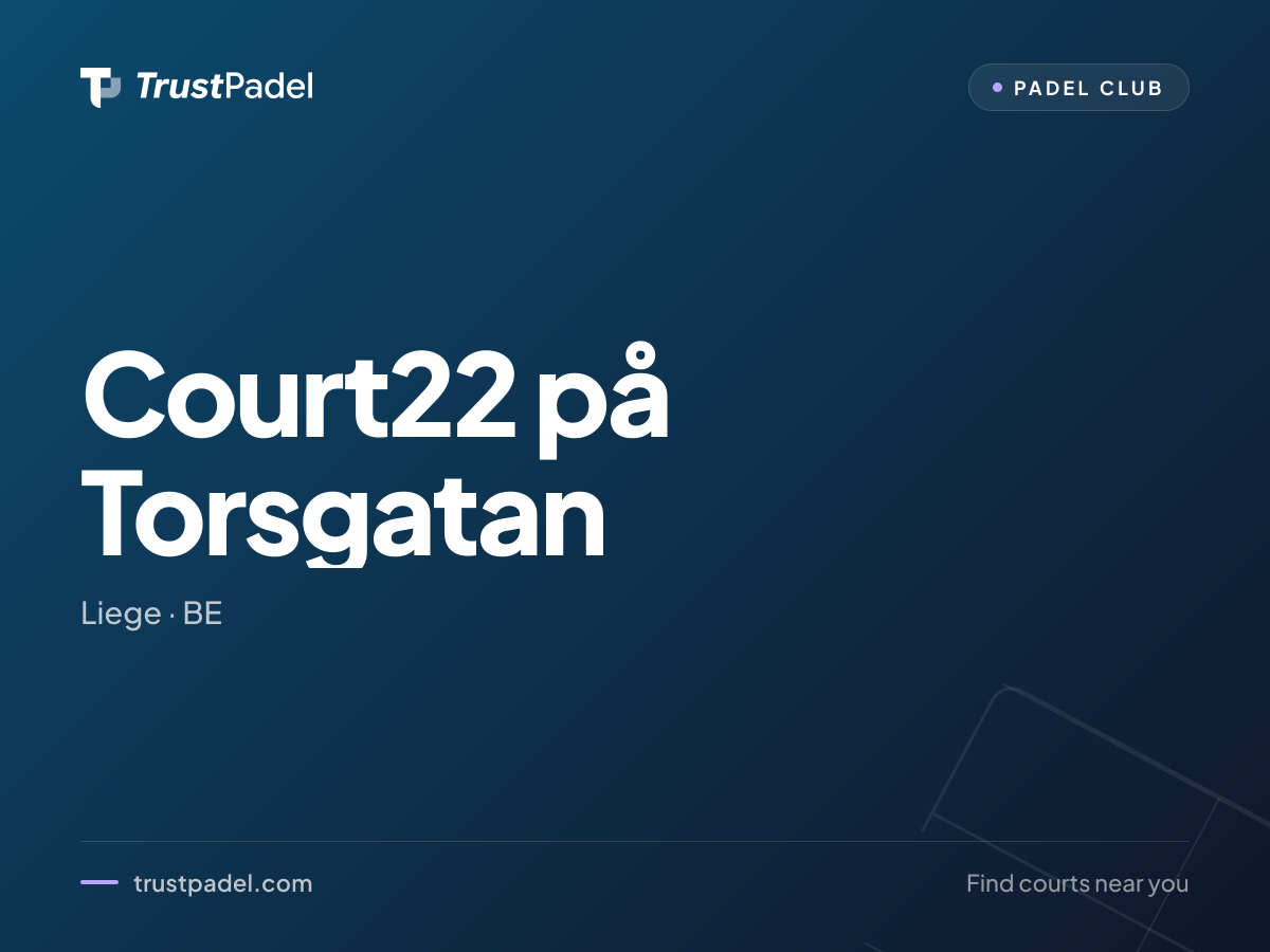 Court22 på Torsgatan padel club