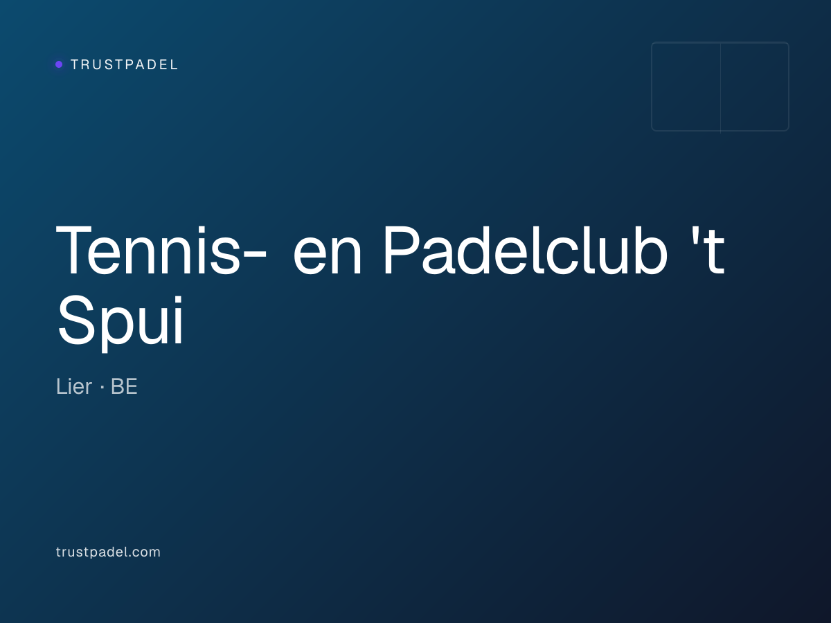 Tennis- en Padelclub 't Spui padel club