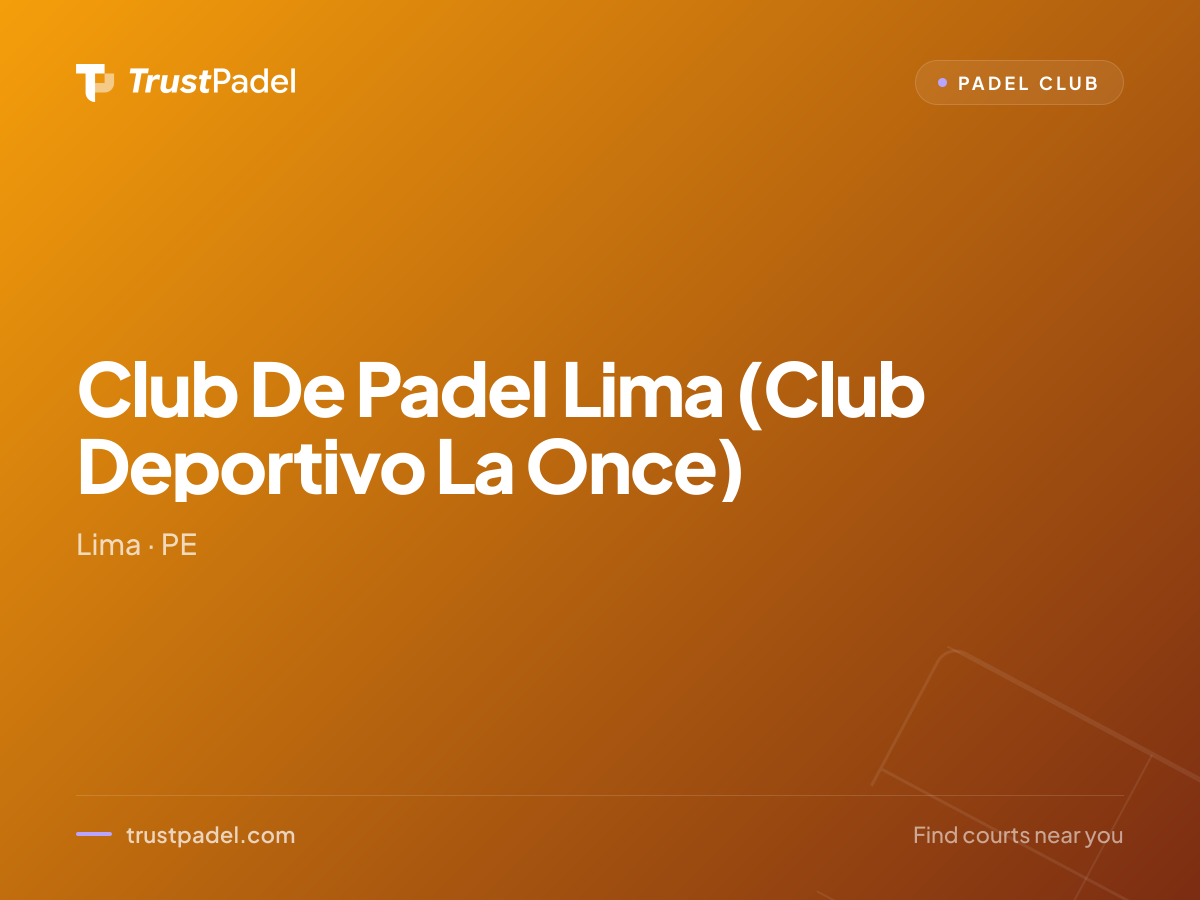 Club De Padel Lima (Club Deportivo La Once) padel club