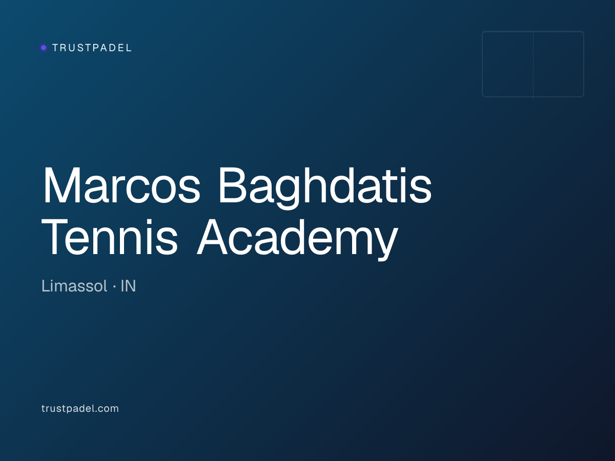 Marcos Baghdatis Tennis Academy padel club