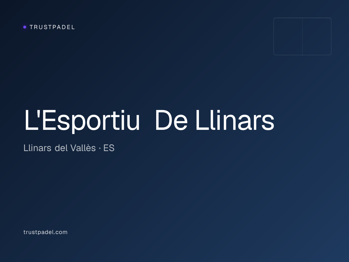 L'Esportiu De Llinars padel club