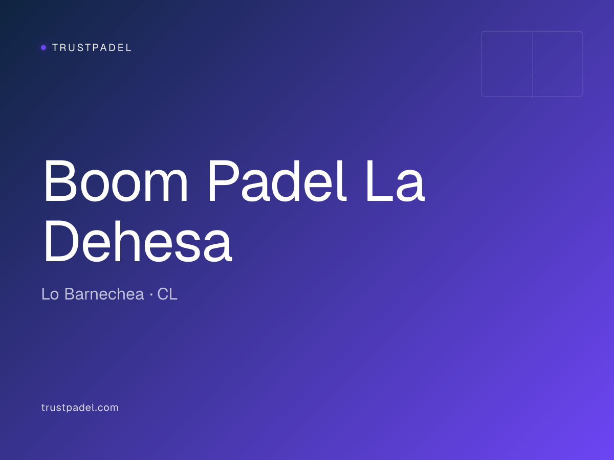 Boom Padel La Dehesa padel club