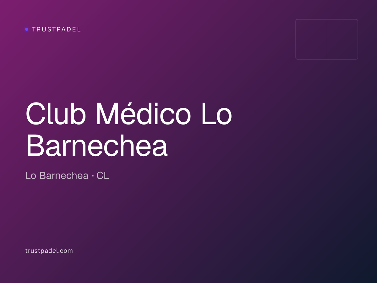 Club Médico Lo Barnechea padel club