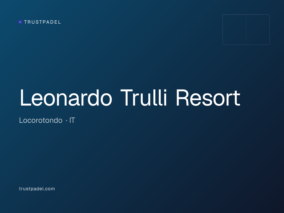 Leonardo Trulli Resort padel club
