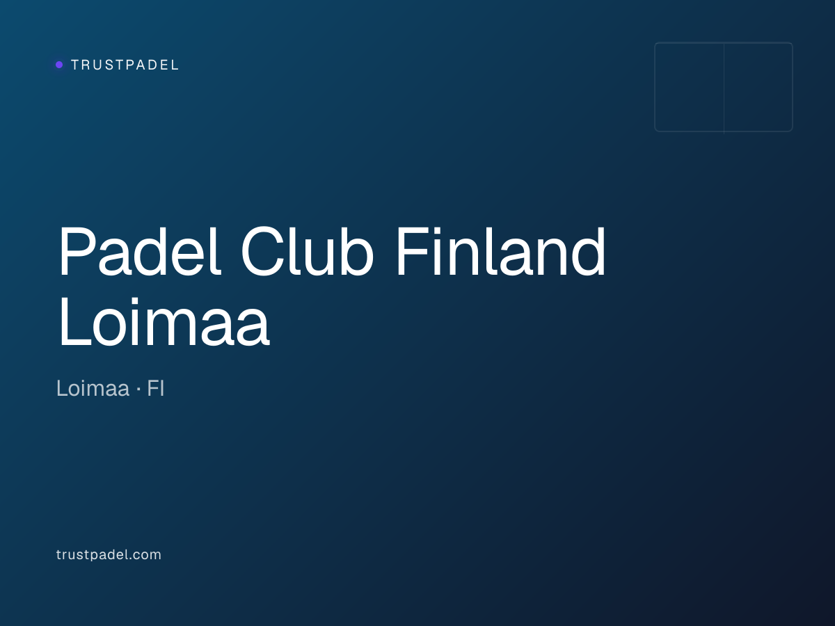 Padel Club Finland Loimaa padel club