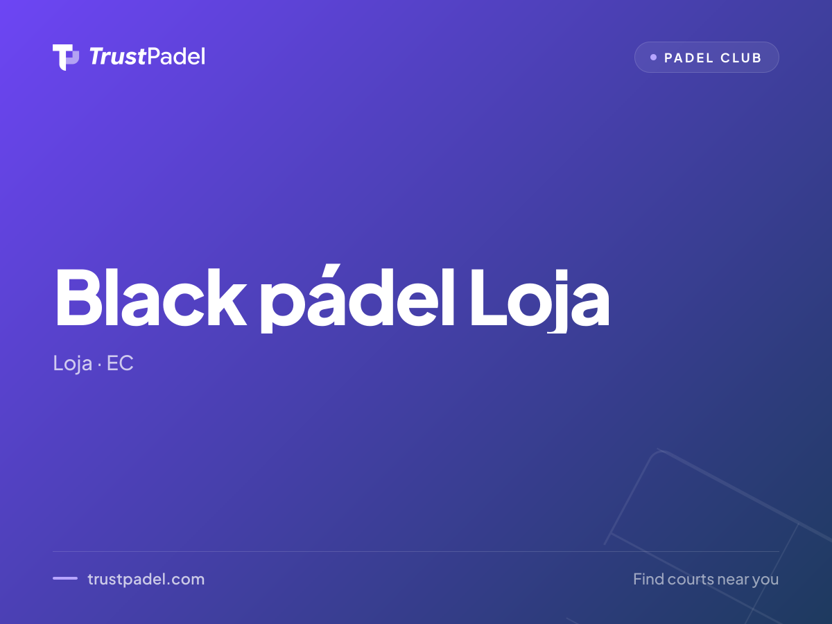 Black pádel Loja padel club