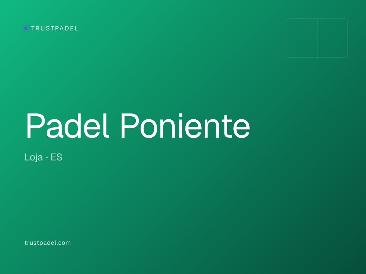 Padel Poniente padel club
