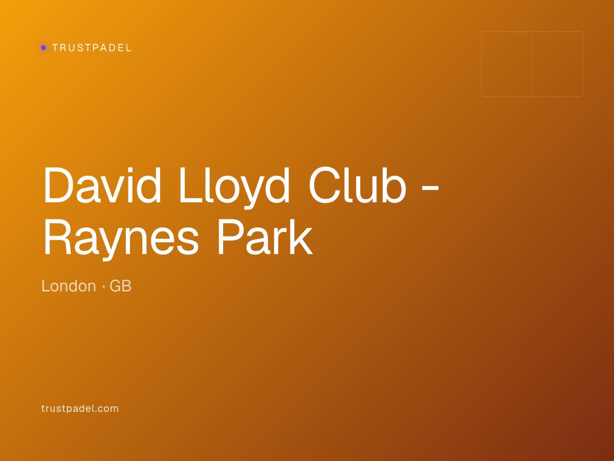 David Lloyd Club - Raynes Park padel club