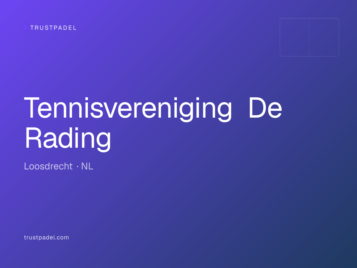 Tennisvereniging De Rading padel club