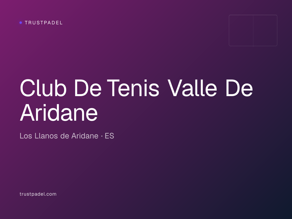 Club De Tenis Valle De Aridane padel club