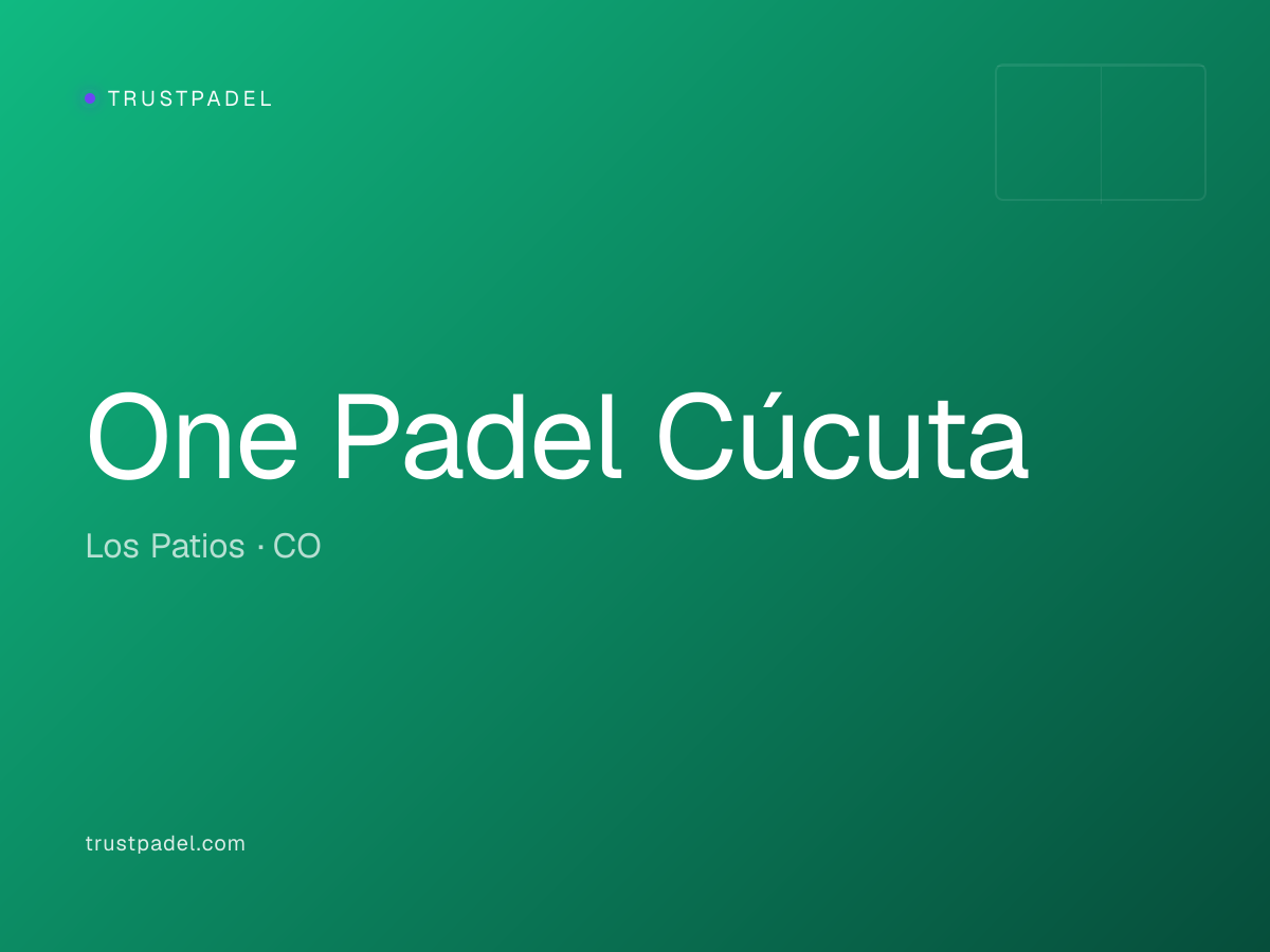 One Padel Cúcuta padel club