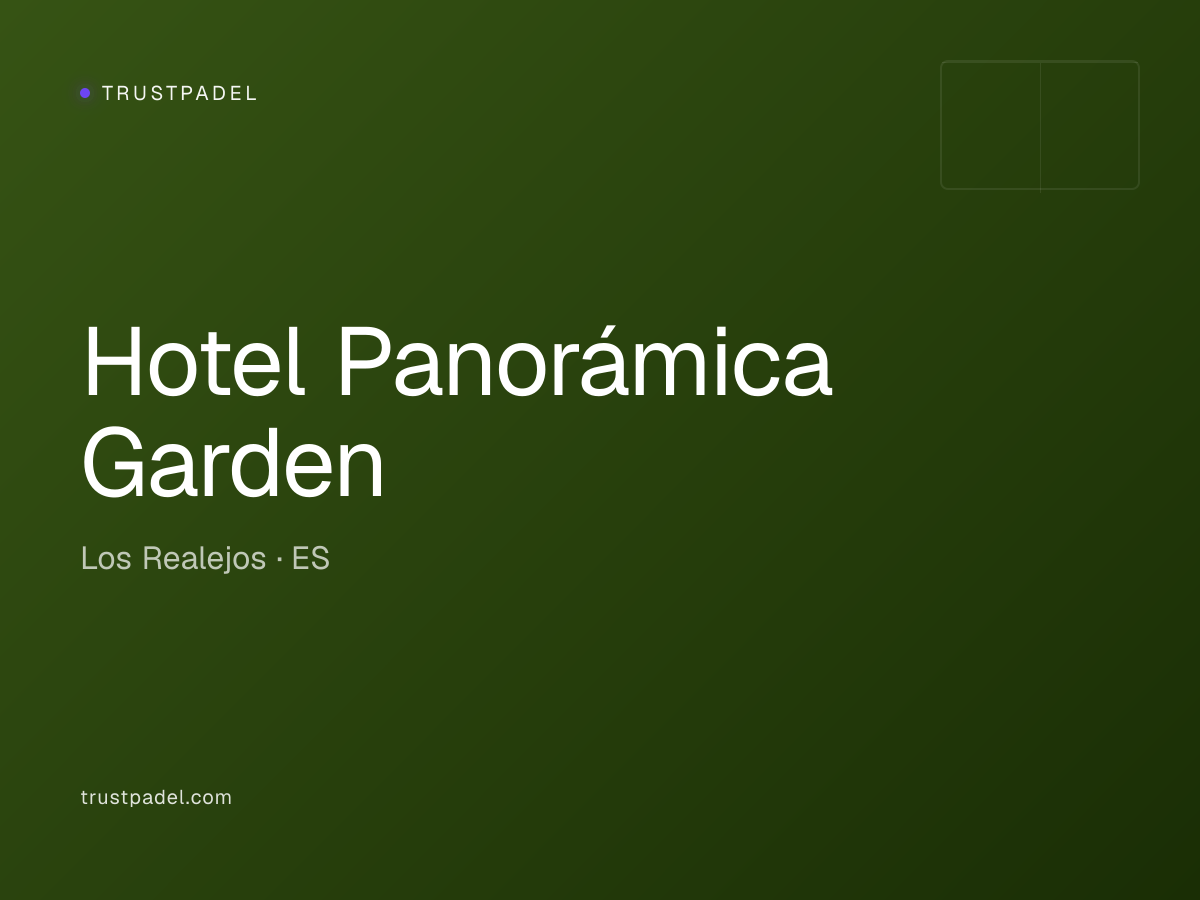 Hotel Panorámica Garden padel club