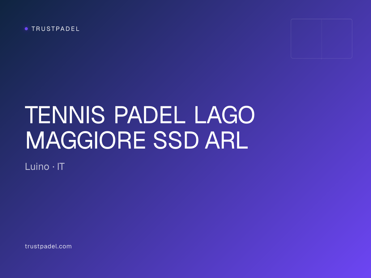 TENNIS PADEL LAGO MAGGIORE SSD ARL padel club