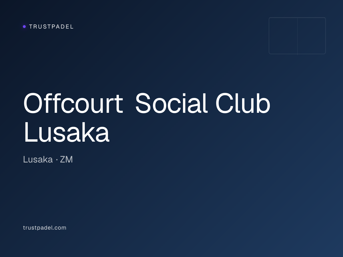 Offcourt Social Club Lusaka padel club
