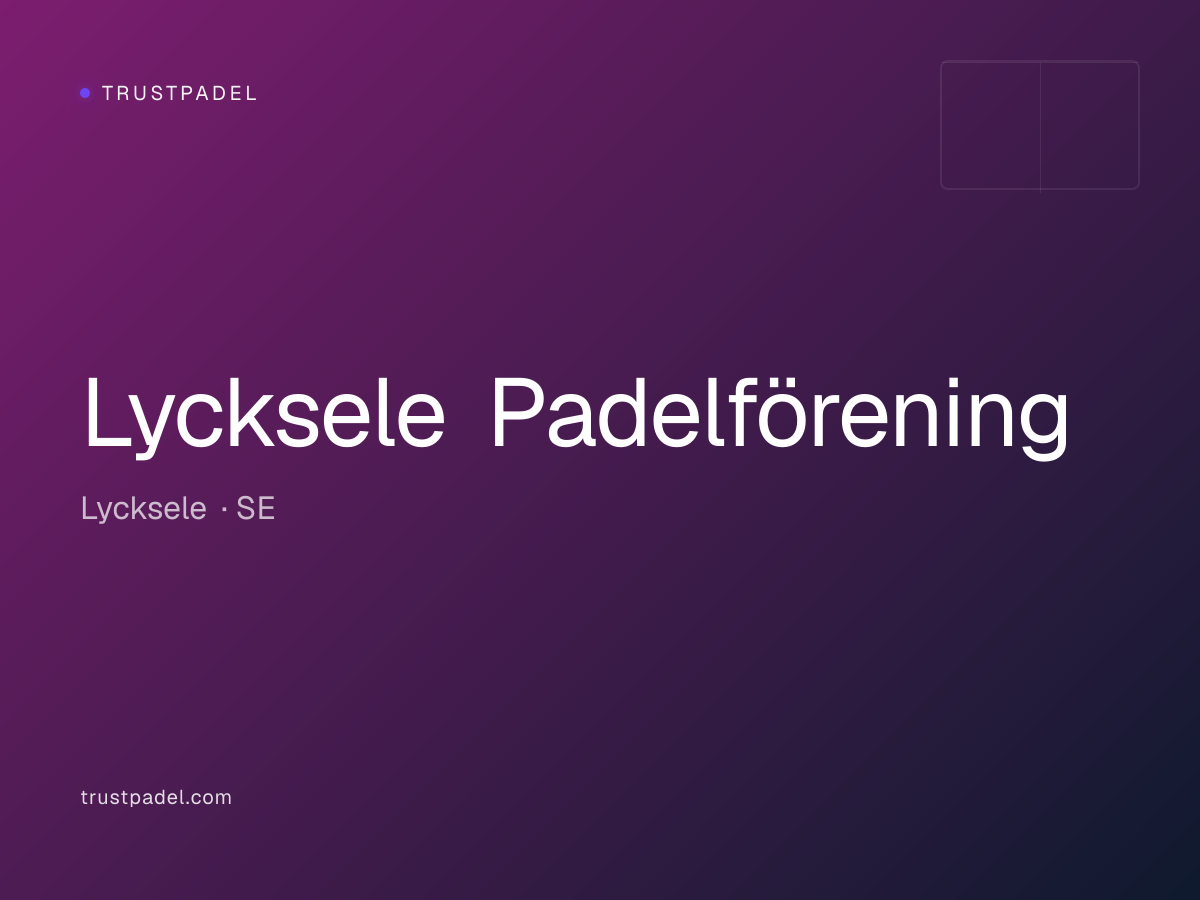 Lycksele Padelförening padel club