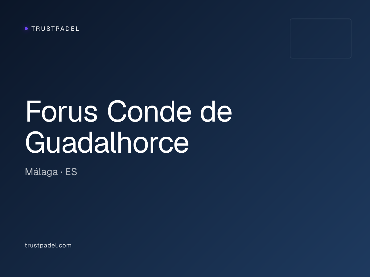 Forus Conde de Guadalhorce padel club