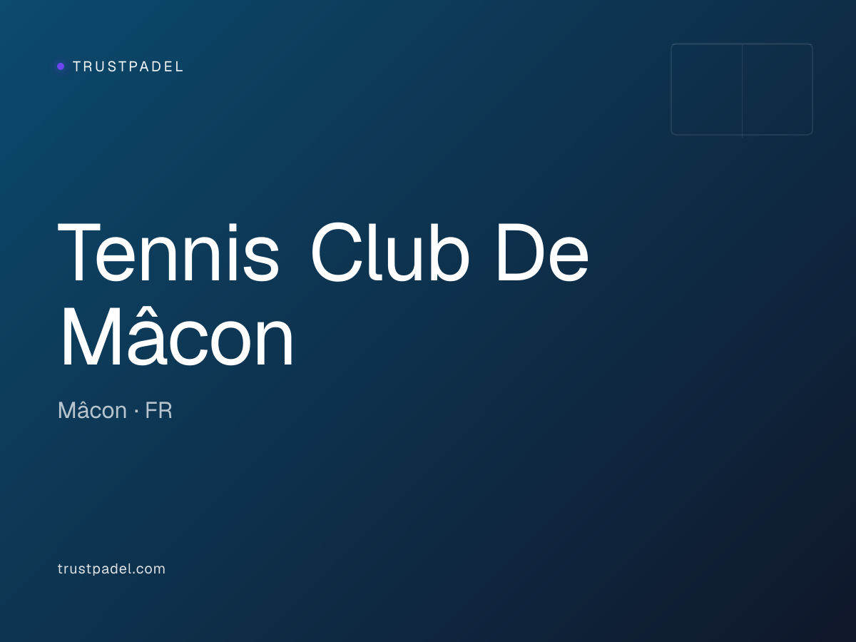 Tennis Club De Mâcon padel club