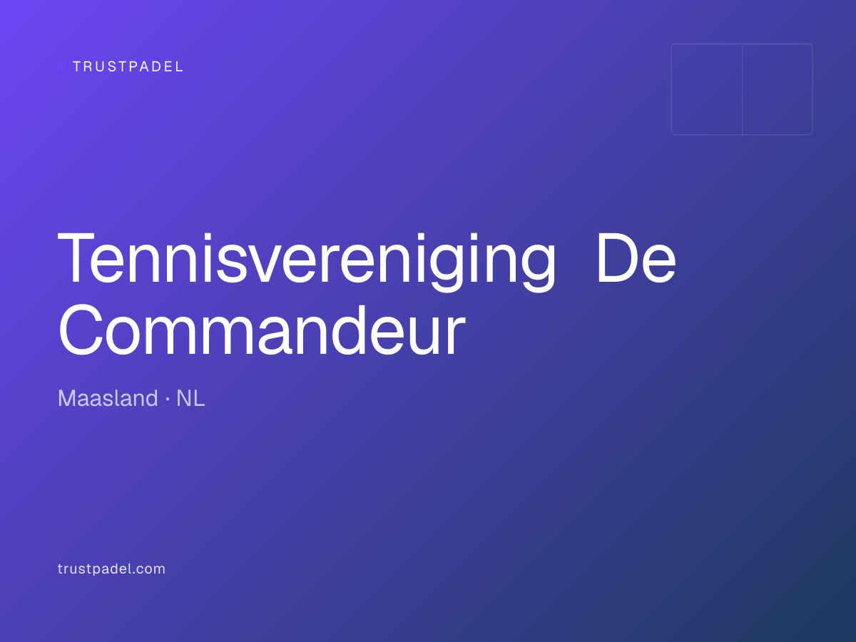 Tennisvereniging De Commandeur padel club