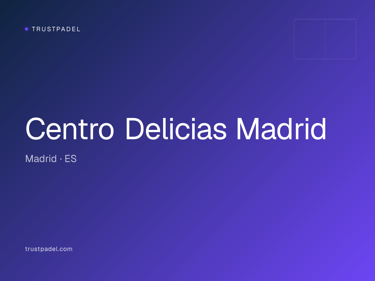 Centro Delicias Madrid padel club