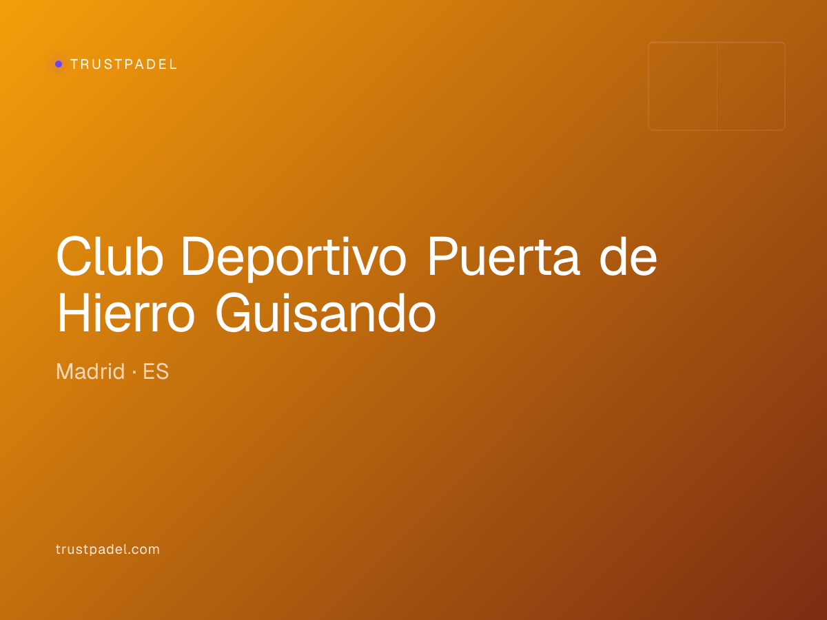 Club Deportivo Puerta de Hierro Guisando padel club