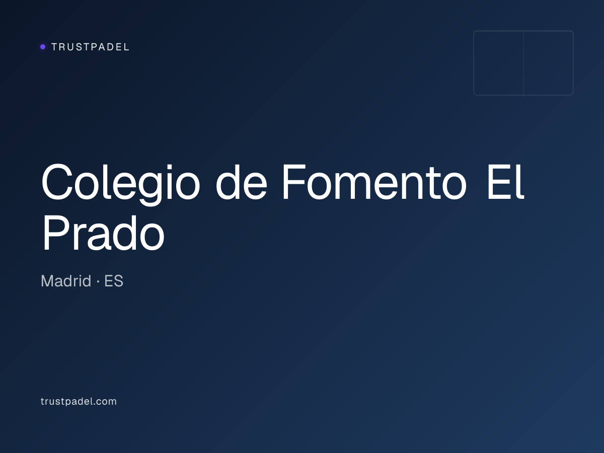 Colegio de Fomento El Prado padel club