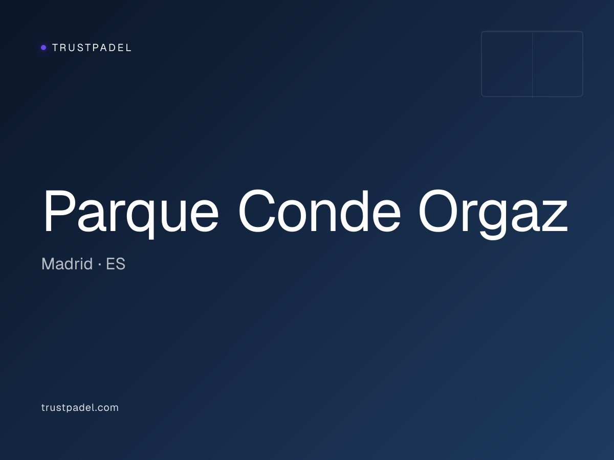 Parque Conde Orgaz padel club
