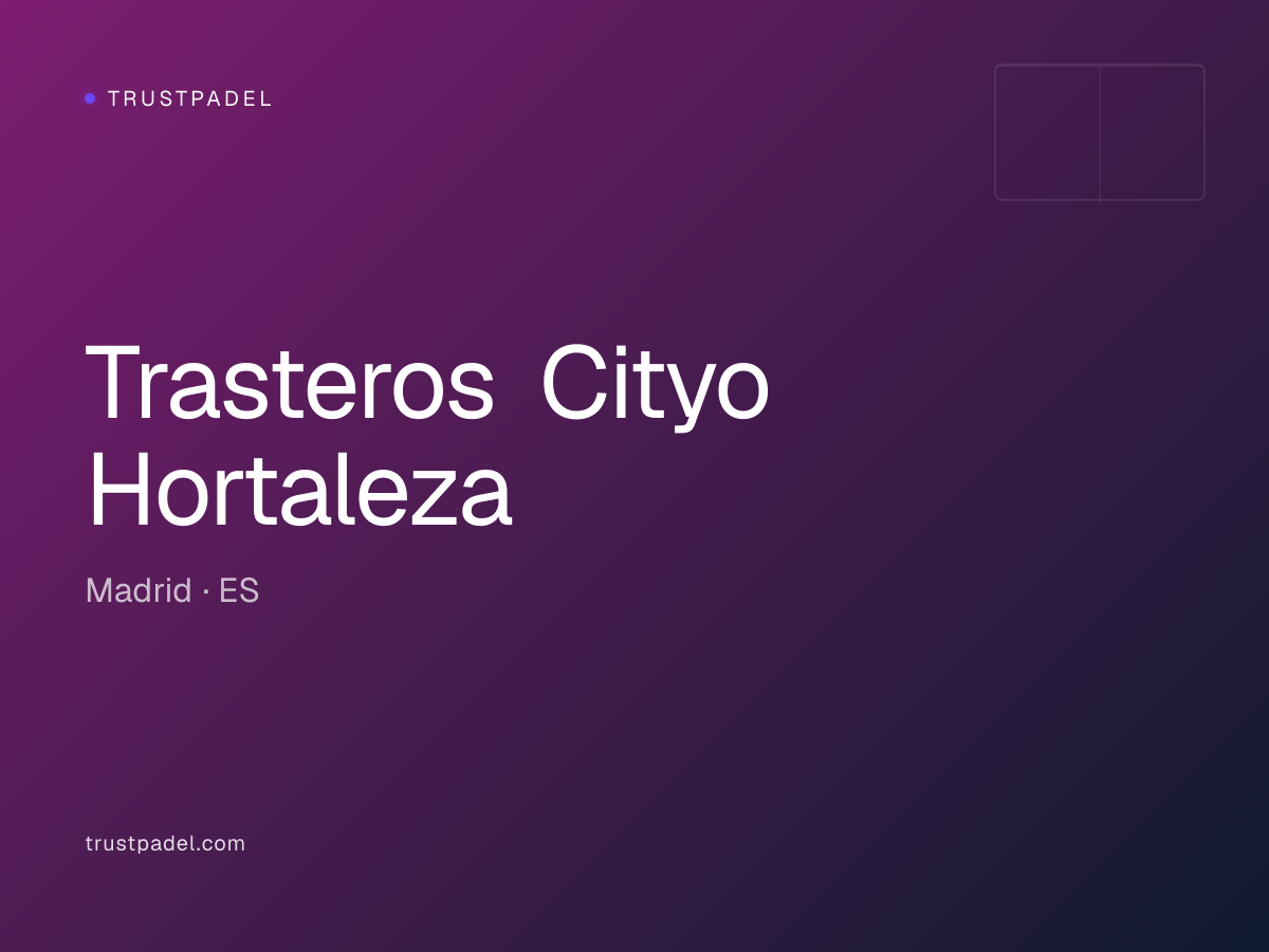 Trasteros Cityo Hortaleza padel club