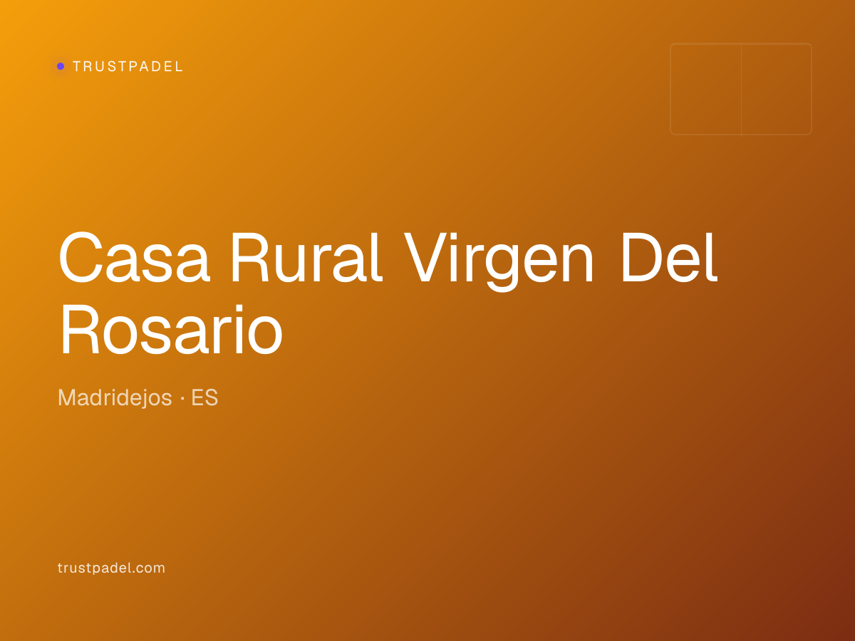 Casa Rural Virgen Del Rosario padel club