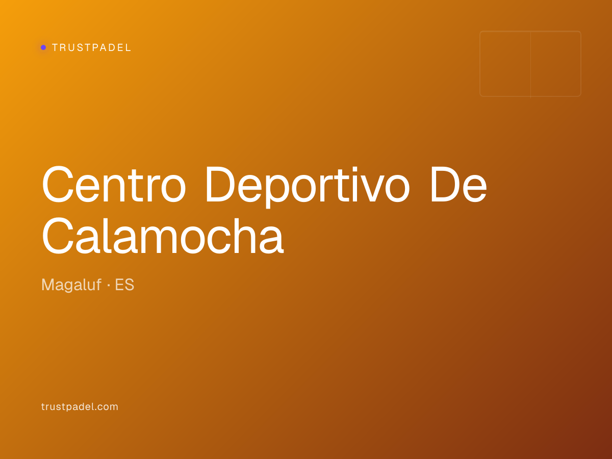 Centro Deportivo De Calamocha padel club