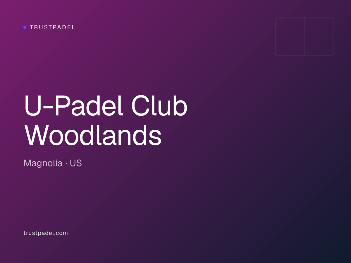U-Padel Club Woodlands padel club