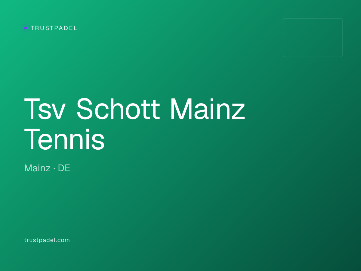 Tsv Schott Mainz Tennis padel club