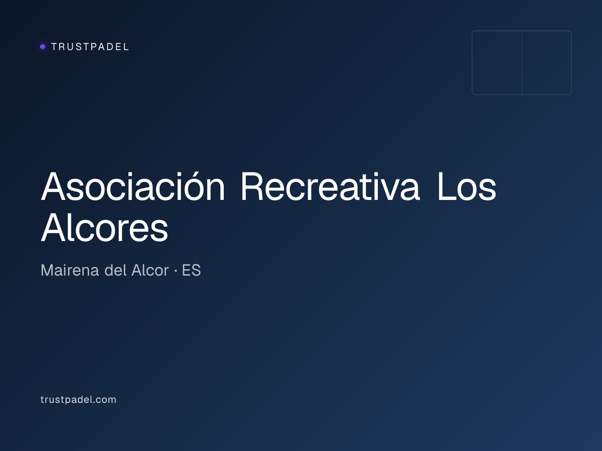 Asociación Recreativa Los Alcores padel club