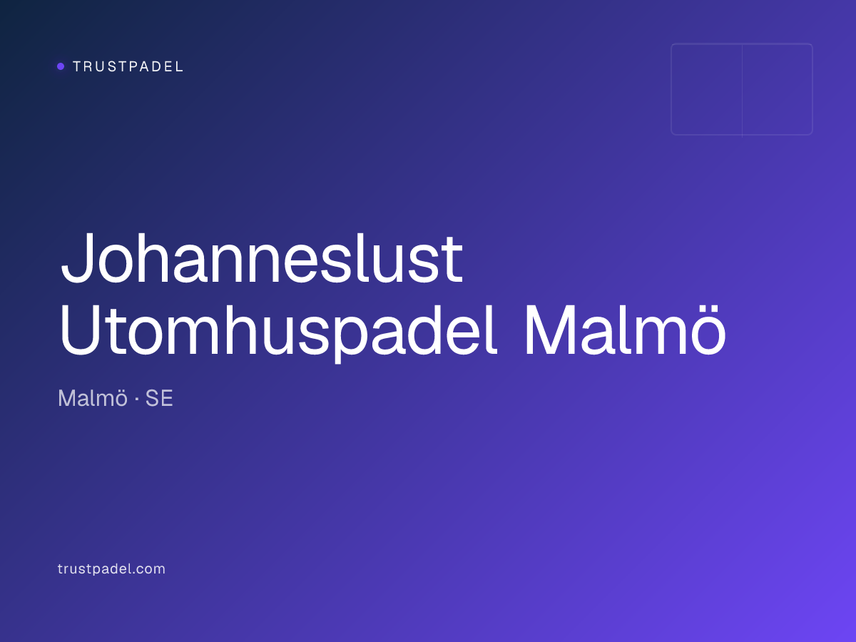 Johanneslust Utomhuspadel Malmö padel club