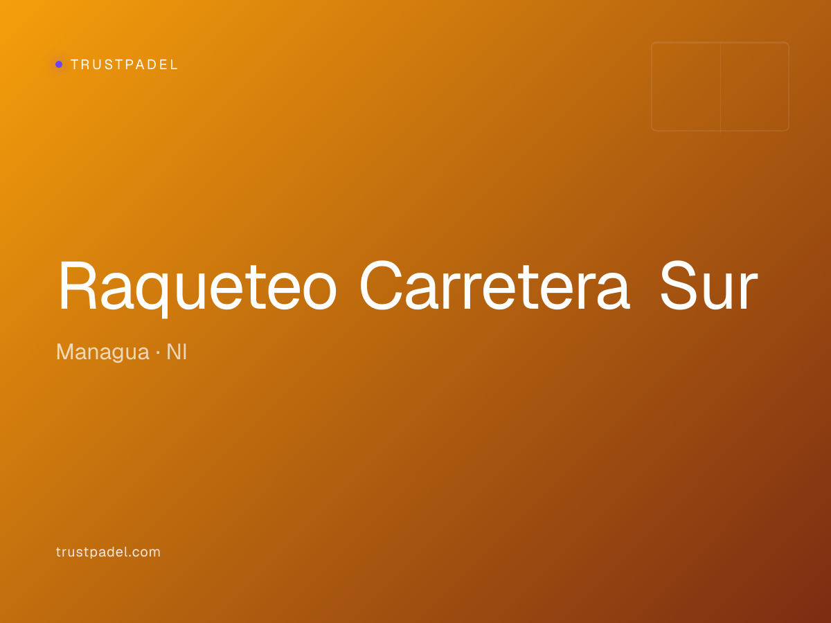 Raqueteo Carretera Sur padel club