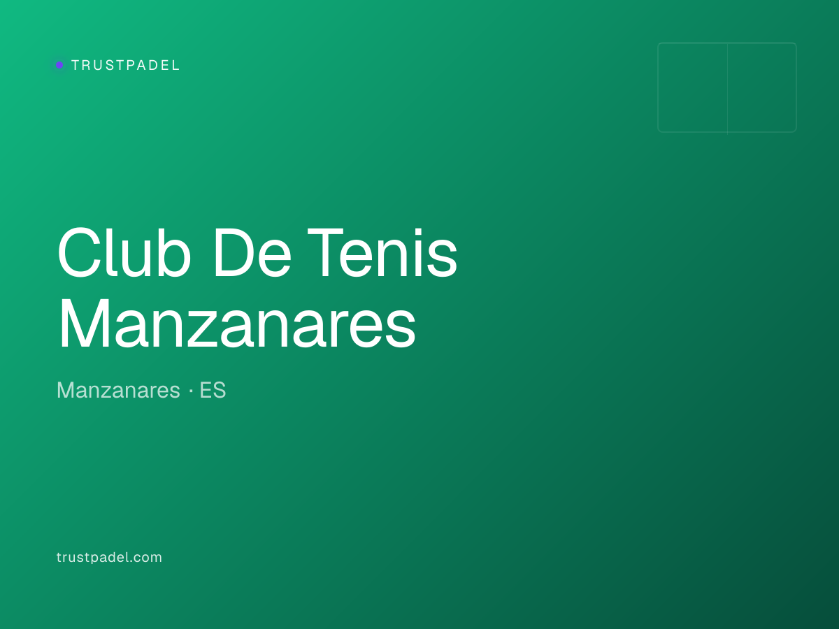 Club De Tenis Manzanares padel club