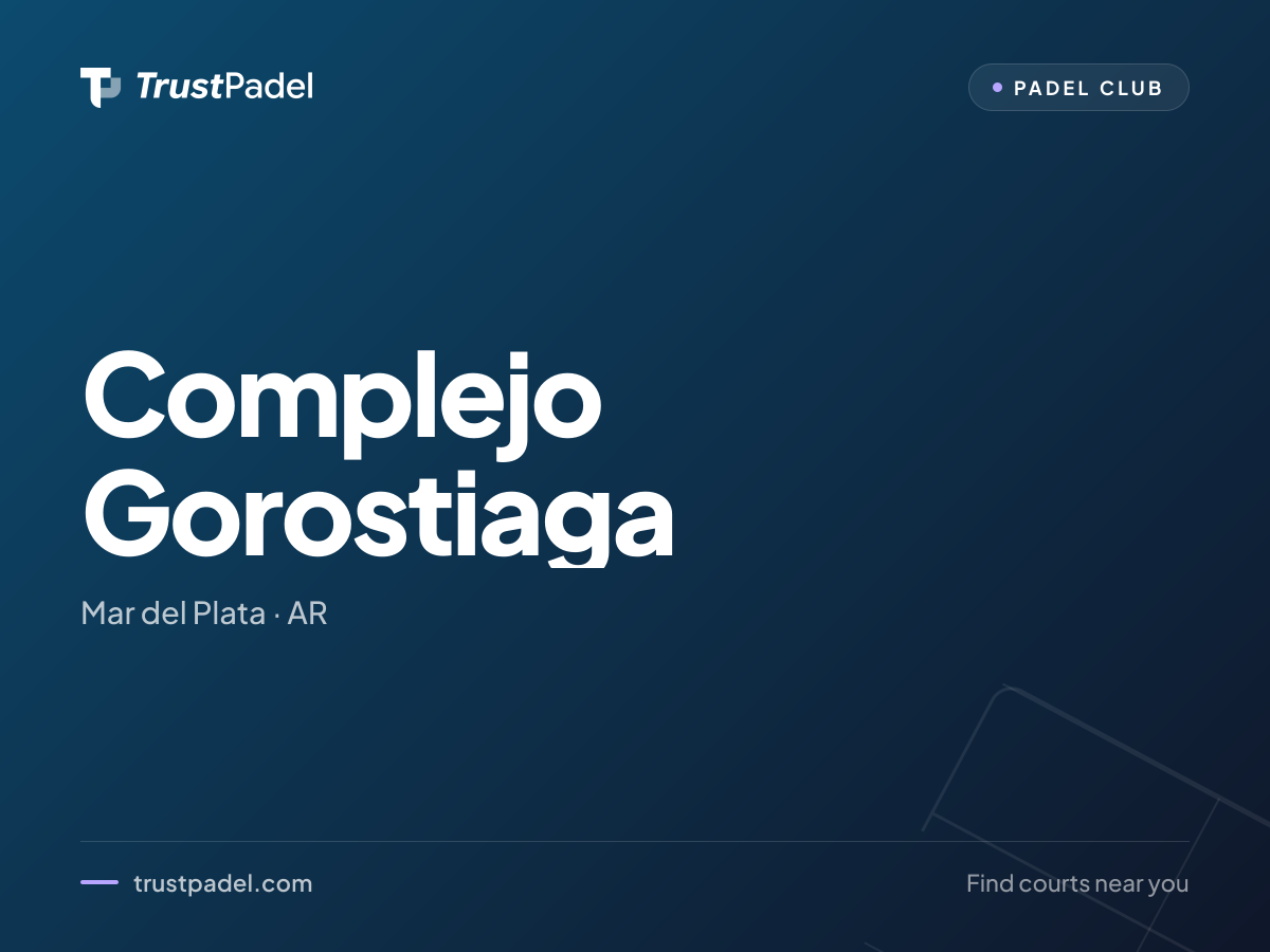Complejo Gorostiaga padel club
