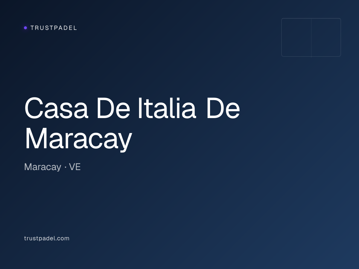 Casa De Italia De Maracay padel club