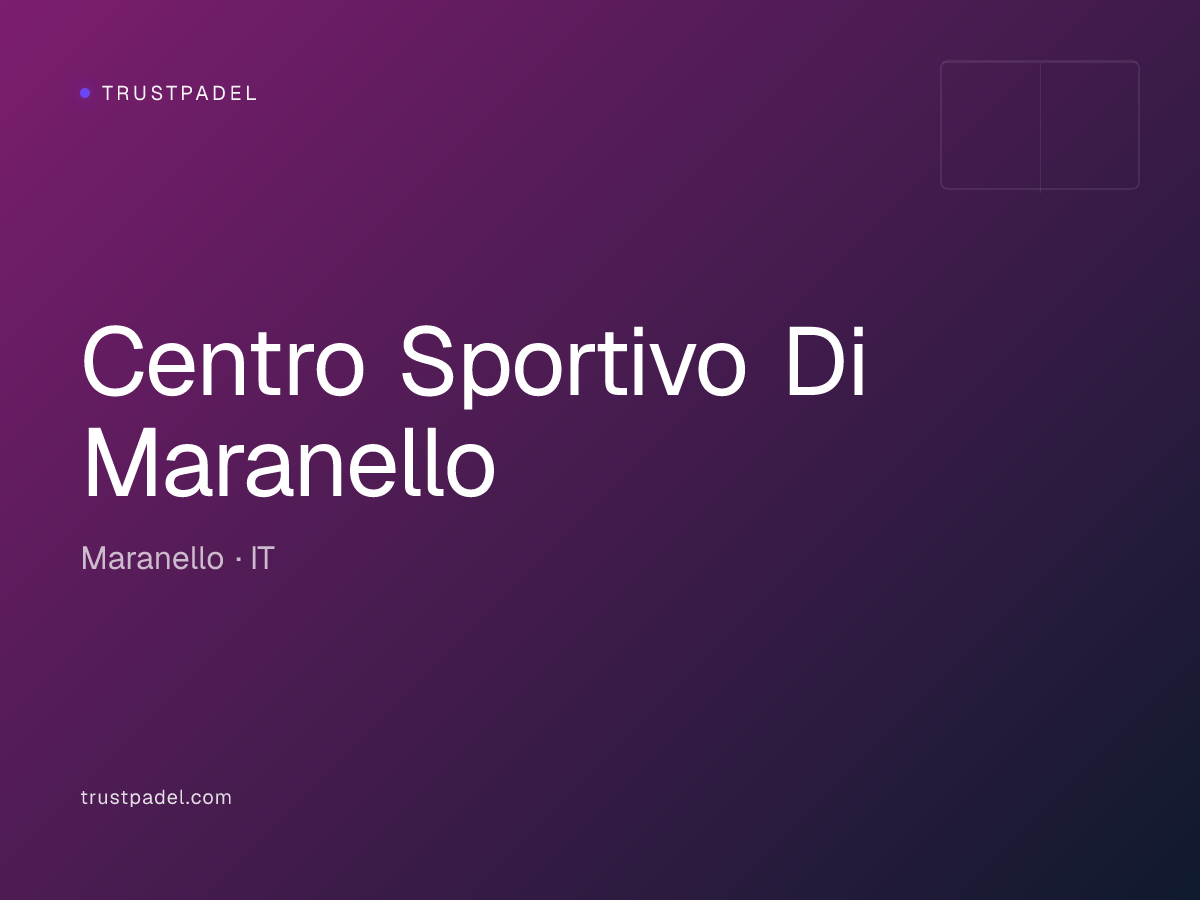 Centro Sportivo Di Maranello padel club