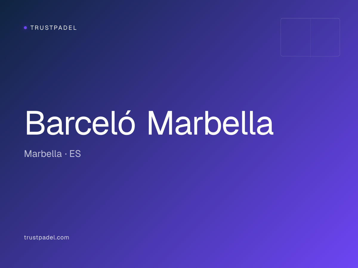 Barceló Marbella padel club
