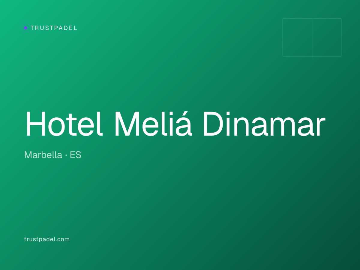 Hotel Meliá Dinamar padel club