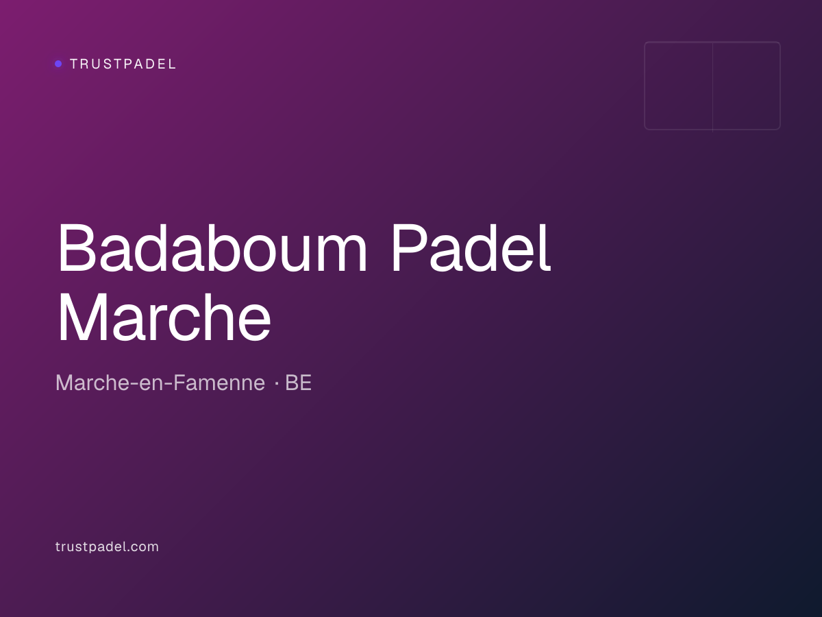 Badaboum Padel Marche padel club