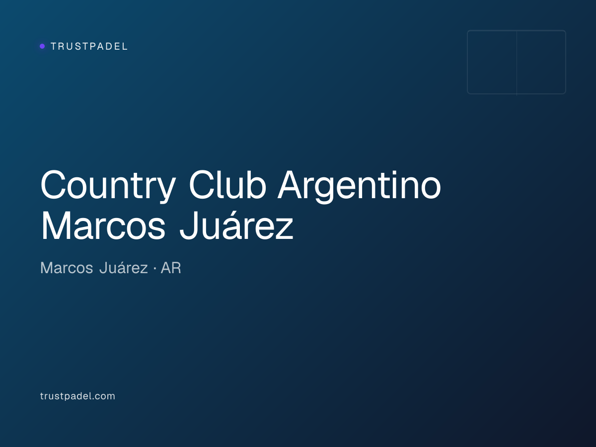 Country Club Argentino Marcos Juárez padel club