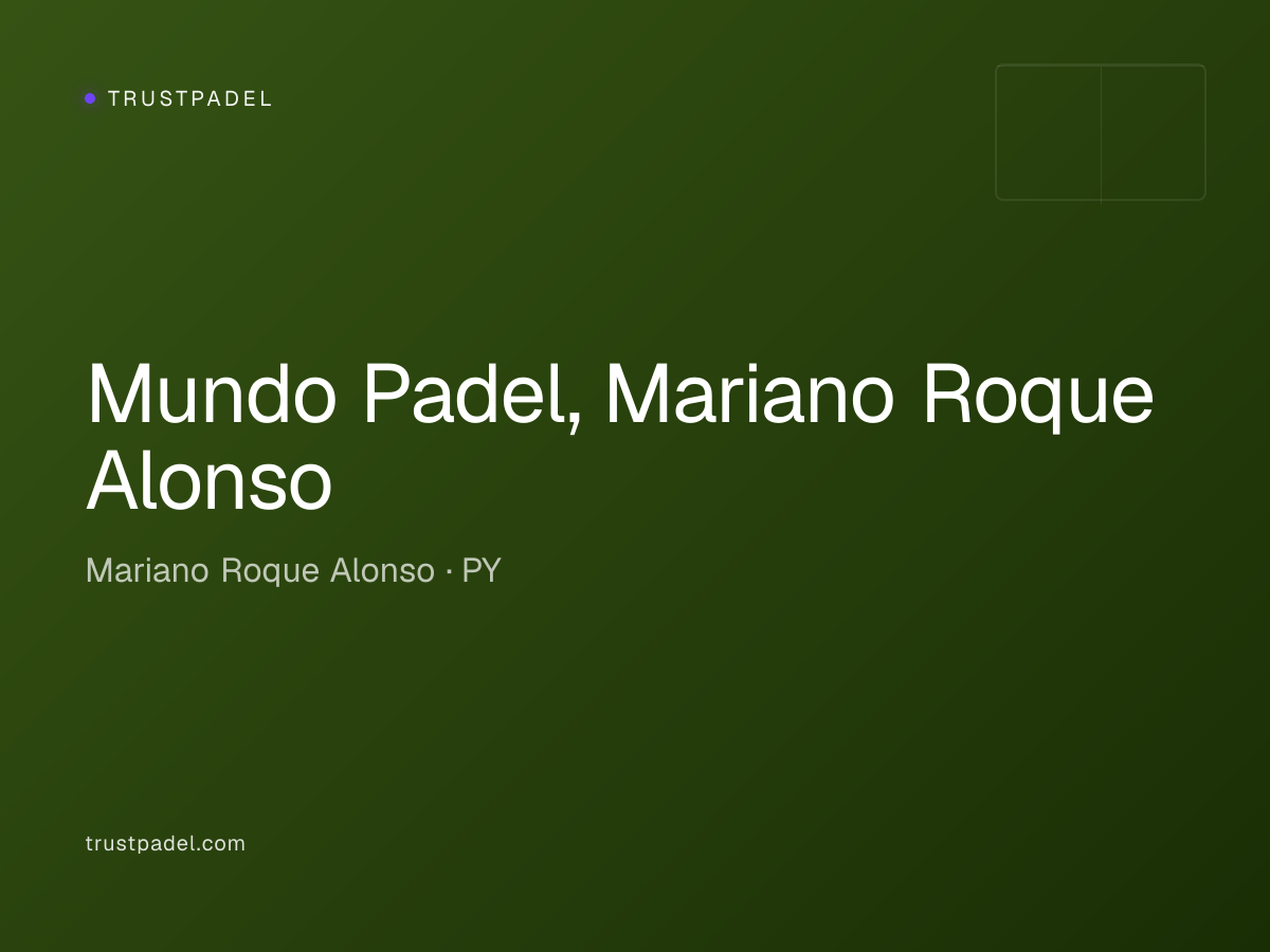 Mundo Padel, Mariano Roque Alonso padel club