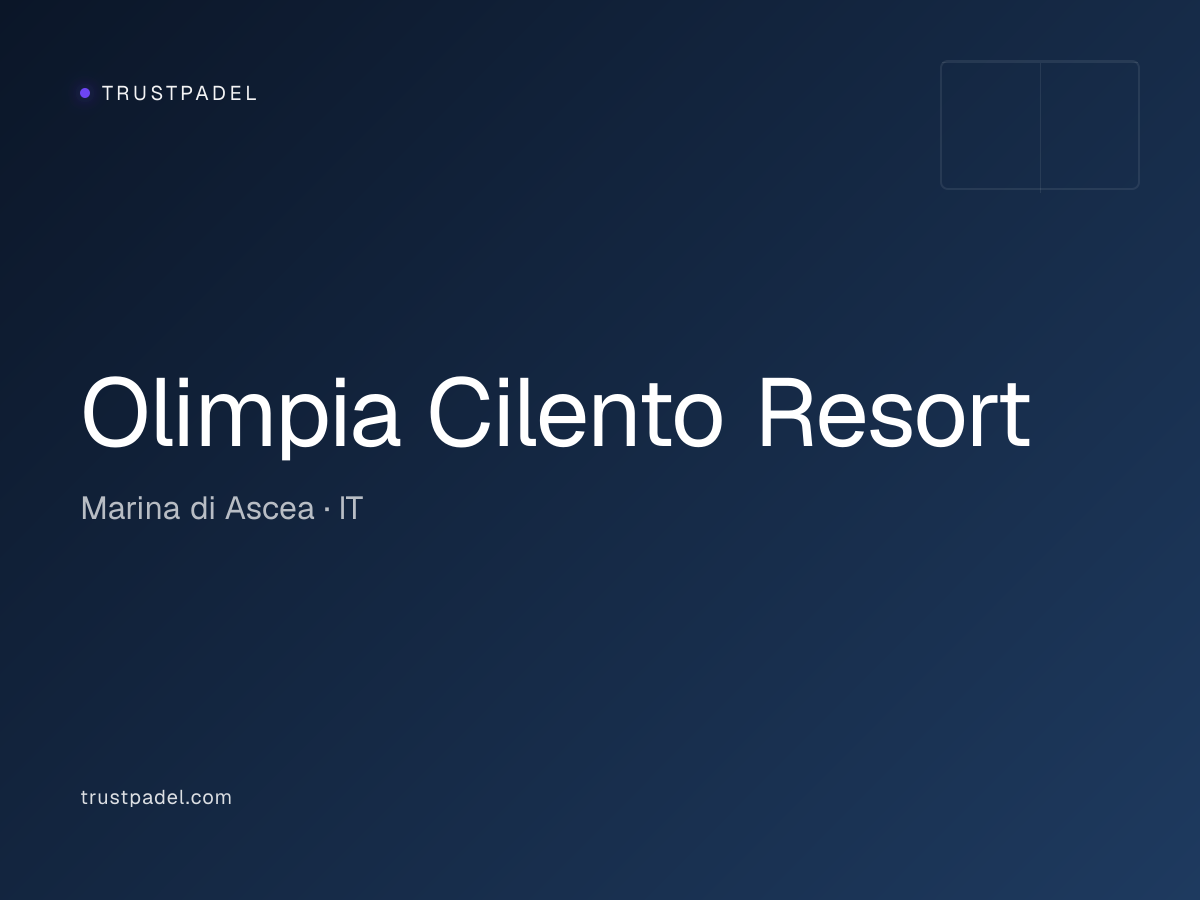 Olimpia Cilento Resort padel club