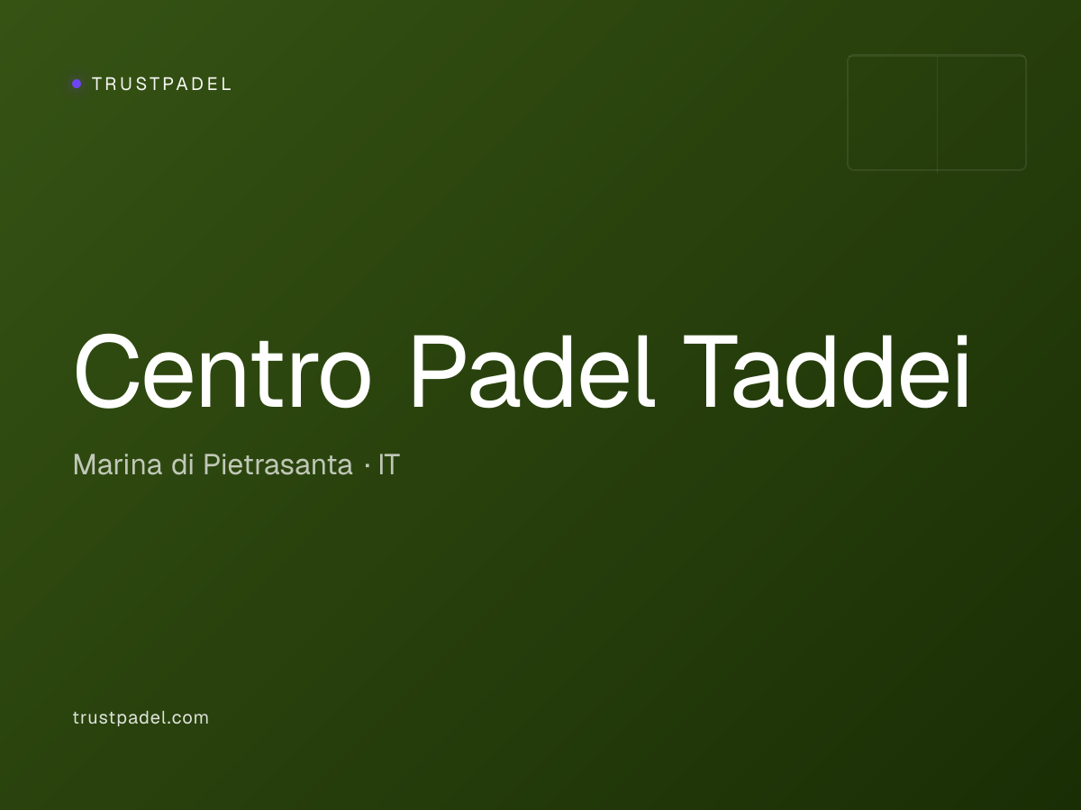 Centro Padel Taddei padel club