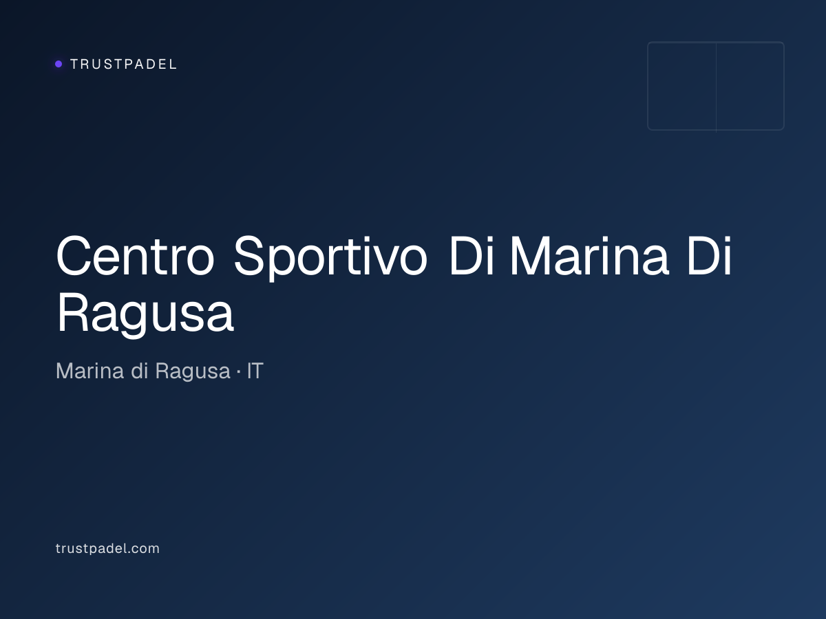Centro Sportivo Di Marina Di Ragusa padel club