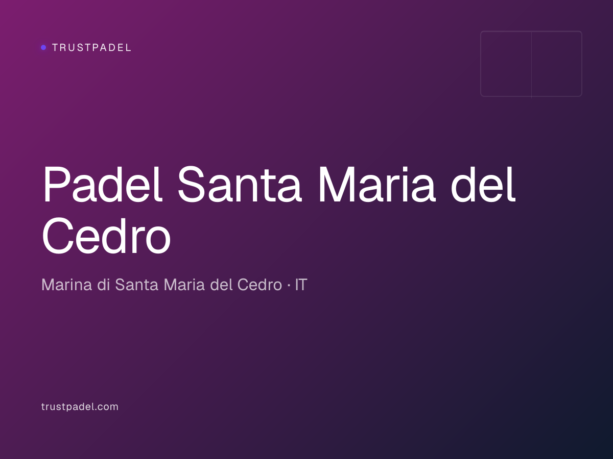 Padel Santa Maria del Cedro padel club