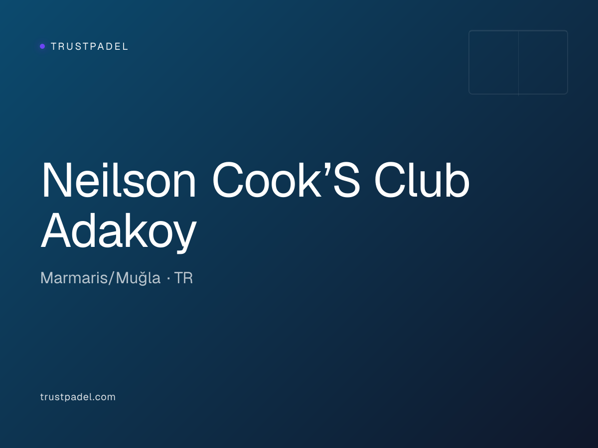Neilson Cook’S Club Adakoy padel club