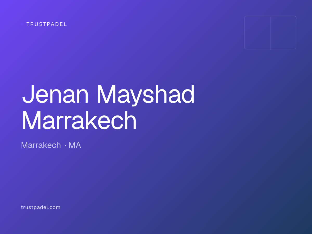 Jenan Mayshad Marrakech padel club